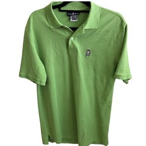 Psycho Bunny Polo Shirt Men's 7 Green Robert Godley Preppy Golf 100% Pima Cotton